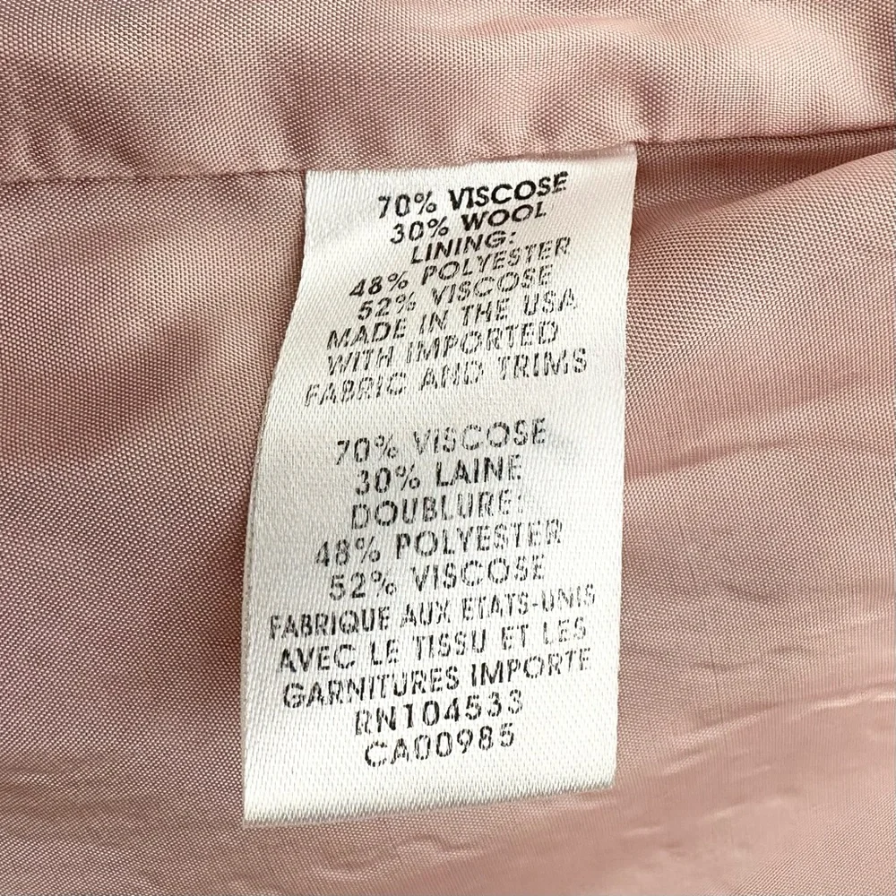 Nanette Lepore Soft Pink Wool Blend Skirt - Office / Tailored - Picture 10 of 15